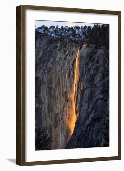 The Fire Falls, Yosemite Horsetail Falls, Firefall, Yosemite National Park-Vincent James-Framed Photographic Print