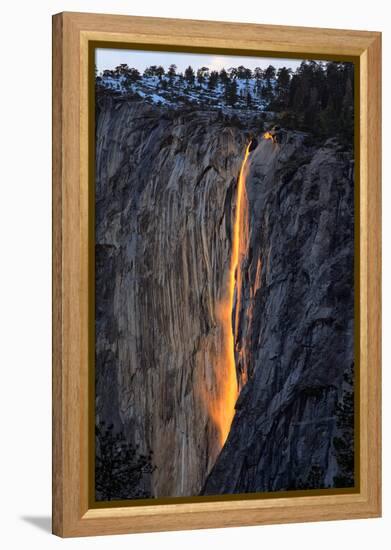 The Fire Falls, Yosemite Horsetail Falls, Firefall, Yosemite National Park-Vincent James-Framed Premier Image Canvas