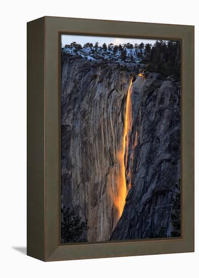 The Fire Falls, Yosemite Horsetail Falls, Firefall, Yosemite National Park-Vincent James-Framed Premier Image Canvas