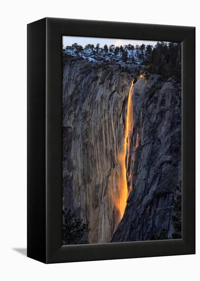 The Fire Falls, Yosemite Horsetail Falls, Firefall, Yosemite National Park-Vincent James-Framed Premier Image Canvas