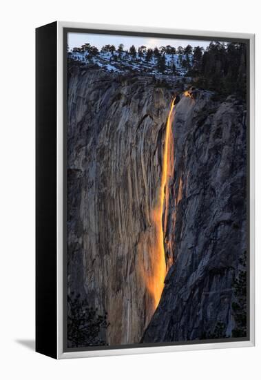 The Fire Falls, Yosemite Horsetail Falls, Firefall, Yosemite National Park-Vincent James-Framed Premier Image Canvas