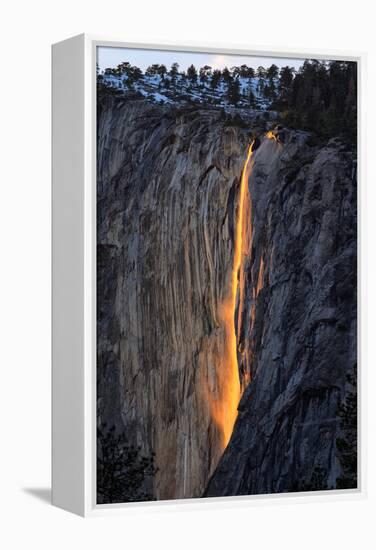 The Fire Falls, Yosemite Horsetail Falls, Firefall, Yosemite National Park-Vincent James-Framed Premier Image Canvas