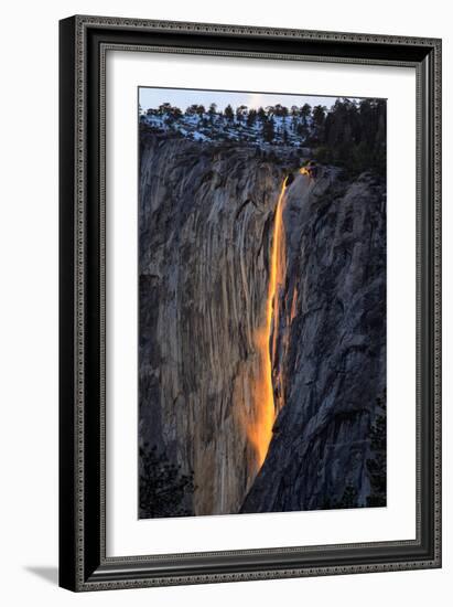 The Fire Falls, Yosemite Horsetail Falls, Firefall, Yosemite National Park-Vincent James-Framed Photographic Print