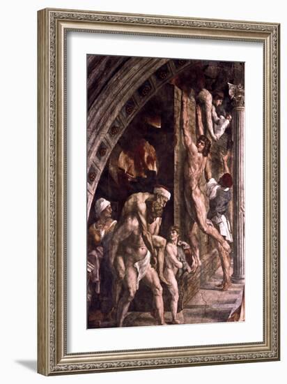 The Fire in the Borgo' (Detail), 1514-Raphael-Framed Giclee Print