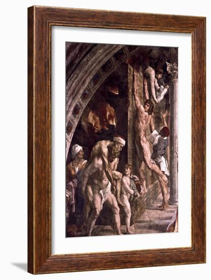 The Fire in the Borgo' (Detail), 1514-Raphael-Framed Giclee Print