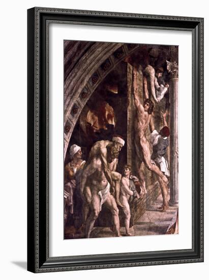 The Fire in the Borgo' (Detail), 1514-Raphael-Framed Giclee Print