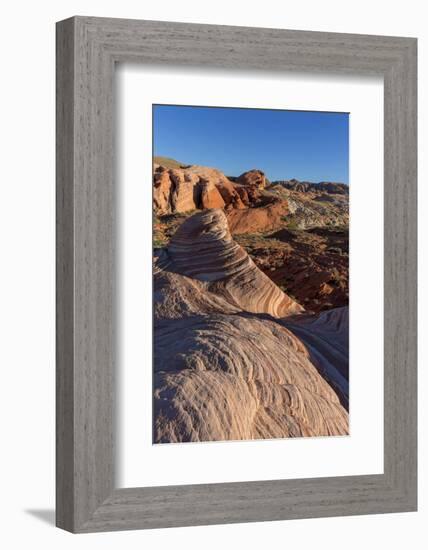 The Fire Wave at Valley of the Fire State Park, Nevada, USA-Chuck Haney-Framed Photographic Print