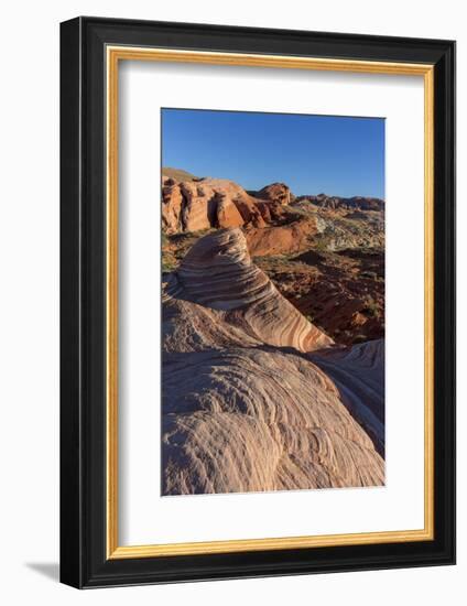 The Fire Wave at Valley of the Fire State Park, Nevada, USA-Chuck Haney-Framed Photographic Print