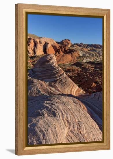 The Fire Wave at Valley of the Fire State Park, Nevada, USA-Chuck Haney-Framed Premier Image Canvas