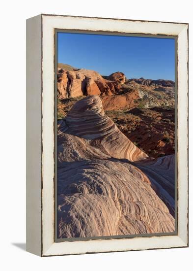 The Fire Wave at Valley of the Fire State Park, Nevada, USA-Chuck Haney-Framed Premier Image Canvas