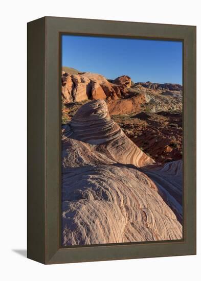 The Fire Wave at Valley of the Fire State Park, Nevada, USA-Chuck Haney-Framed Premier Image Canvas