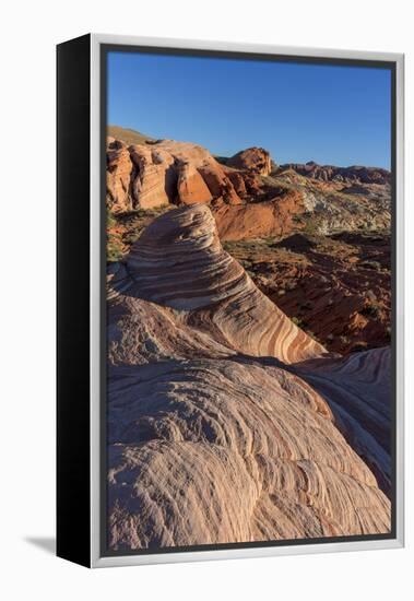 The Fire Wave at Valley of the Fire State Park, Nevada, USA-Chuck Haney-Framed Premier Image Canvas