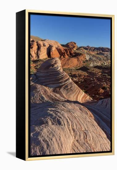 The Fire Wave at Valley of the Fire State Park, Nevada, USA-Chuck Haney-Framed Premier Image Canvas