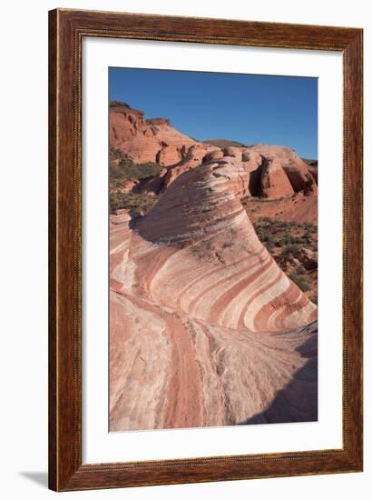 The Fire Wave, Valley of Fire, Near Las Vegas, Nevada, United States of America, North America-Ethel Davies-Framed Photographic Print