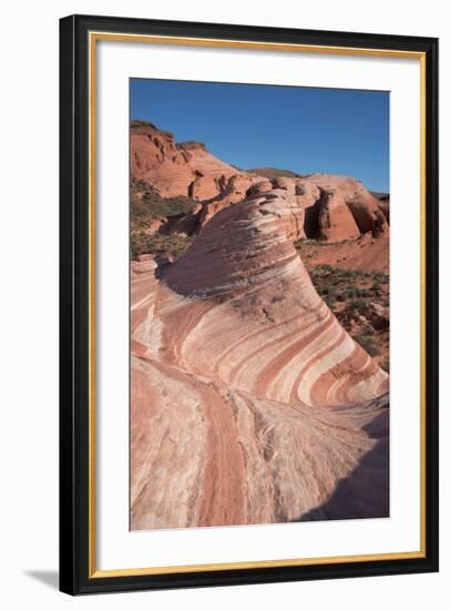 The Fire Wave, Valley of Fire, Near Las Vegas, Nevada, United States of America, North America-Ethel Davies-Framed Photographic Print