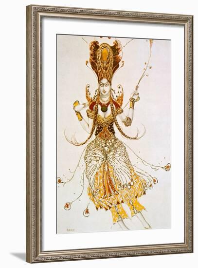 The Firebird, Costume Design for Stravinsky's Ballet the Firebird, 1910-Leon Bakst-Framed Giclee Print