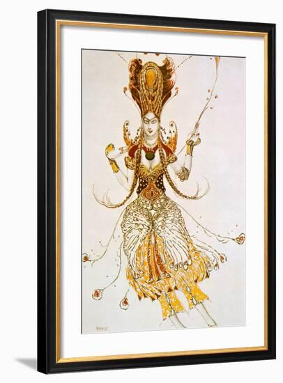 The Firebird, Costume Design for Stravinsky's Ballet the Firebird, 1910-Leon Bakst-Framed Giclee Print