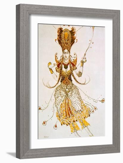 The Firebird, Costume Design for Stravinsky's Ballet the Firebird, 1910-Leon Bakst-Framed Giclee Print