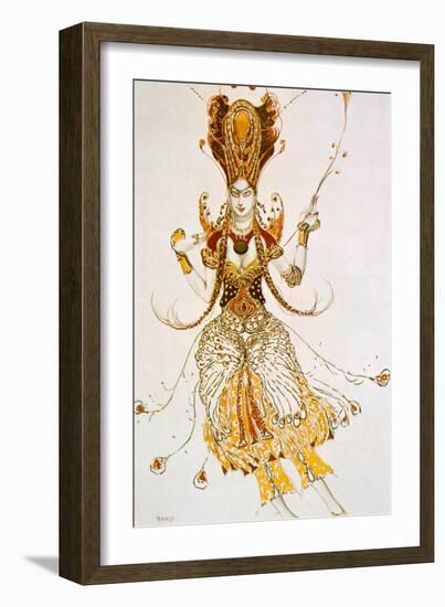 The Firebird, Costume Design for Stravinsky's Ballet the Firebird, 1910-Leon Bakst-Framed Giclee Print