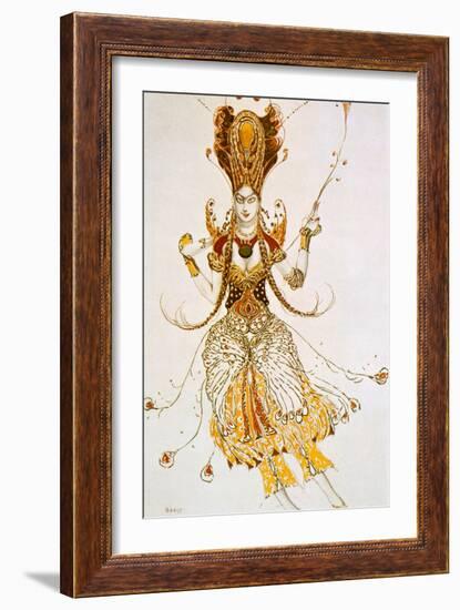 The Firebird, Costume Design for Stravinsky's Ballet the Firebird, 1910-Leon Bakst-Framed Giclee Print