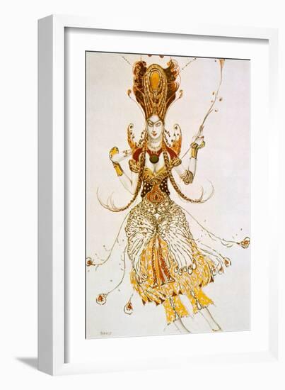 The Firebird, Costume Design for Stravinsky's Ballet the Firebird, 1910-Leon Bakst-Framed Giclee Print
