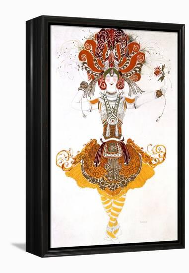 The Firebird, Costume Design for Tamara Karsavina in Stravinsky's Ballet the Firebird, 1910-Leon Bakst-Framed Premier Image Canvas