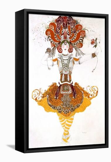 The Firebird, Costume Design for Tamara Karsavina in Stravinsky's Ballet the Firebird, 1910-Leon Bakst-Framed Premier Image Canvas