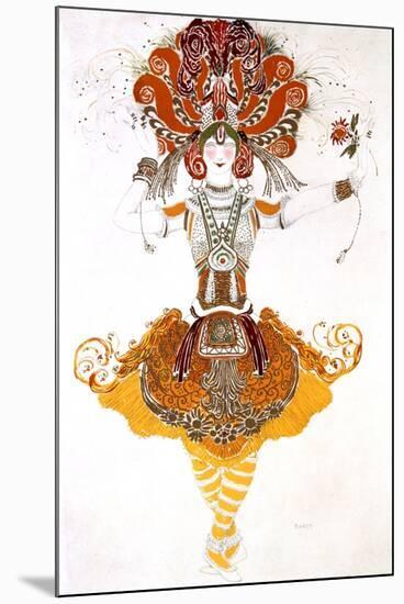 The Firebird, Costume Design for Tamara Karsavina in Stravinsky's Ballet the Firebird, 1910-Leon Bakst-Mounted Giclee Print