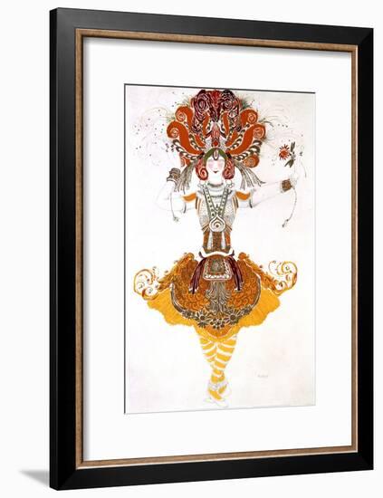 The Firebird, Costume Design for Tamara Karsavina in Stravinsky's Ballet the Firebird, 1910-Leon Bakst-Framed Giclee Print