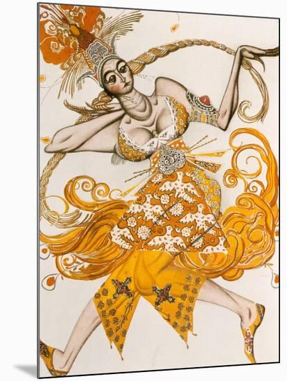 The Firebird, Costume for the Firebird, the Ballet by Lgor Stravinsky, 1910-Leon Bakst-Mounted Giclee Print