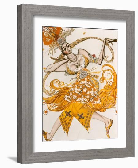 The Firebird, Costume for the Firebird, the Ballet by Lgor Stravinsky, 1910-Leon Bakst-Framed Giclee Print