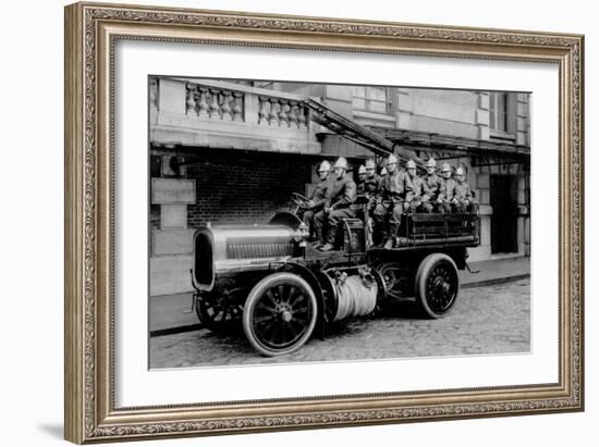 The Firemen, Conveys Transporting the Great Scale-Brothers Seeberger-Framed Photographic Print