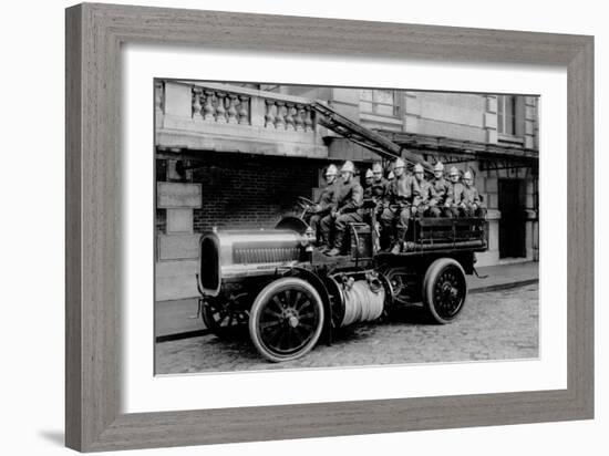 The Firemen, Conveys Transporting the Great Scale-Brothers Seeberger-Framed Photographic Print