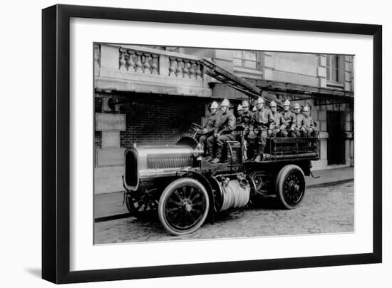 The Firemen, Conveys Transporting the Great Scale-Brothers Seeberger-Framed Photographic Print