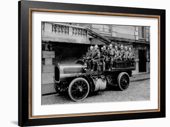 The Firemen, Conveys Transporting the Great Scale-Brothers Seeberger-Framed Photographic Print