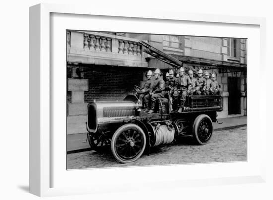 The Firemen, Conveys Transporting the Great Scale-Brothers Seeberger-Framed Photographic Print
