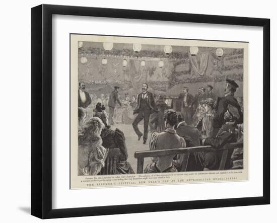 The Firemen's Festival, New Year's Day at the Metropolitan Headquarters-null-Framed Giclee Print