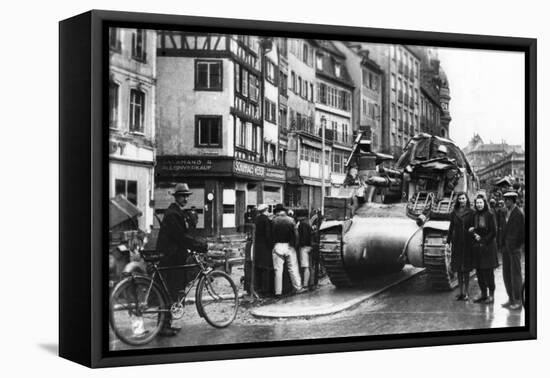 The First Allied Tanks Arrive in Strasbourg, Alsace, November 1944-null-Framed Premier Image Canvas