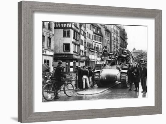 The First Allied Tanks Arrive in Strasbourg, Alsace, November 1944-null-Framed Giclee Print