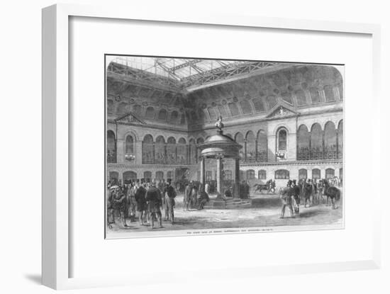 The First Auction at Tattersall's New Buildings, 1865-null-Framed Art Print