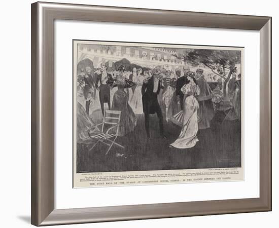 The First Ball of the Season at Government House, Sydney, in the Garden Between the Dances-Frank Craig-Framed Giclee Print