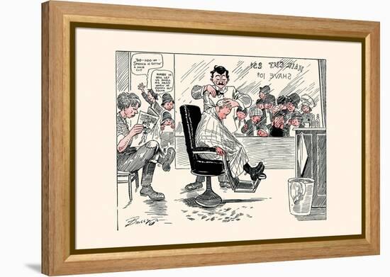 The First Barber Shop Hair Cut-Clare A. Briggs-Framed Stretched Canvas