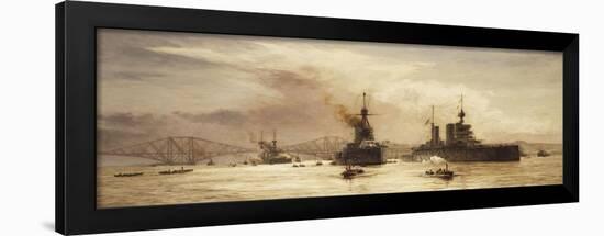 The First Battle Squadron Leaving the Forth for the Battle of Jutland, 1917-William Lionel Wyllie-Framed Giclee Print