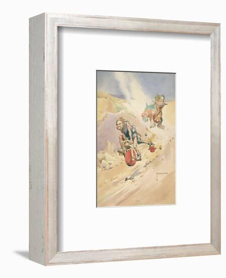 The First Bicycle-Lawson Wood-Framed Premium Giclee Print