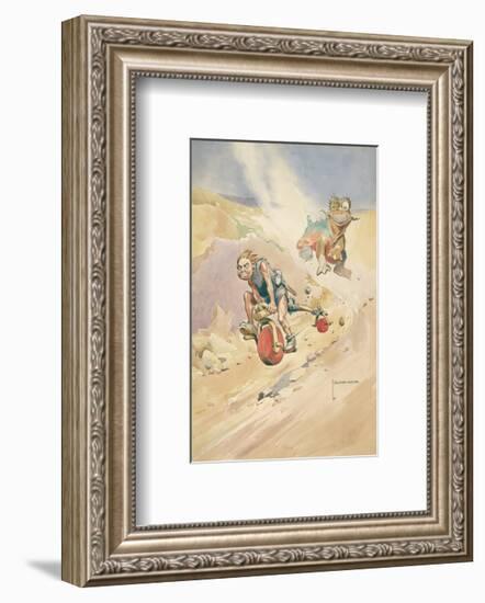 The First Bicycle-Lawson Wood-Framed Premium Giclee Print