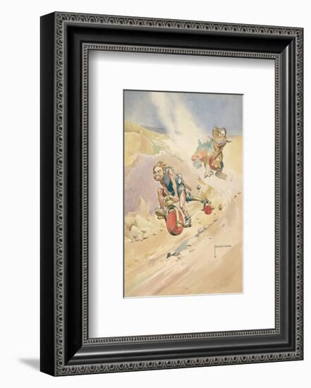 The First Bicycle-Lawson Wood-Framed Premium Giclee Print