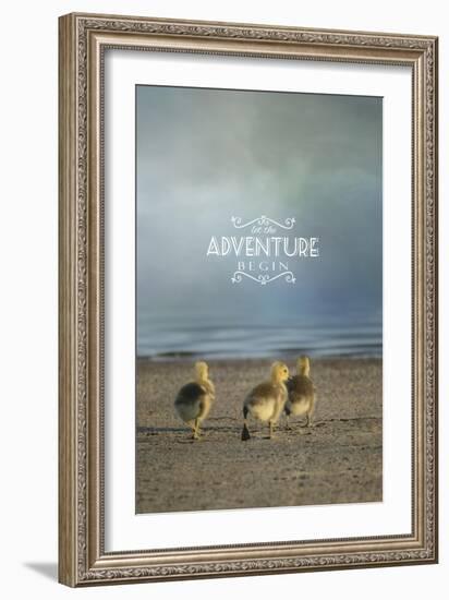 The First Big Adventure with words-Jai Johnson-Framed Giclee Print