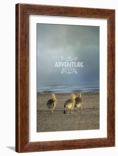 The First Big Adventure with words-Jai Johnson-Framed Giclee Print