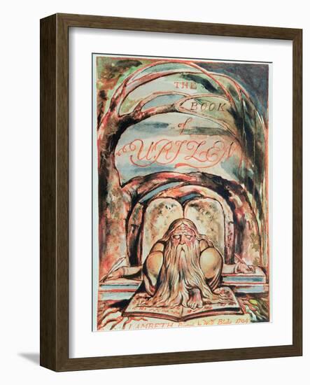 The First Book of Urizen, Title Page, Showing Urizen-William Blake-Framed Giclee Print