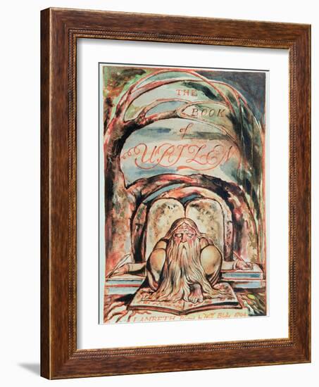 The First Book of Urizen, Title Page, Showing Urizen-William Blake-Framed Giclee Print